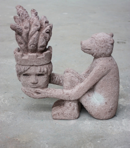 <p>Stefan Rinck</p><p><br />fluctuat nec mergitur_die Stadt schwankt</p><p>geht aber nicht unter, 2011<br />Sandstone<br />53 x 57 x 17 cm</p>